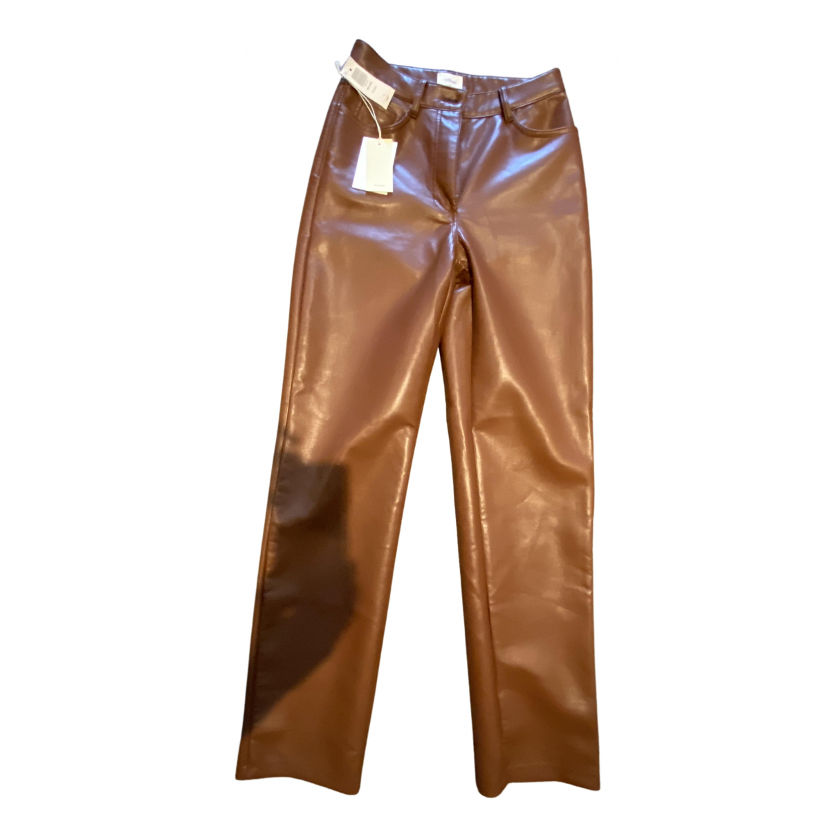 Vegan leather straight pants Aritzia 